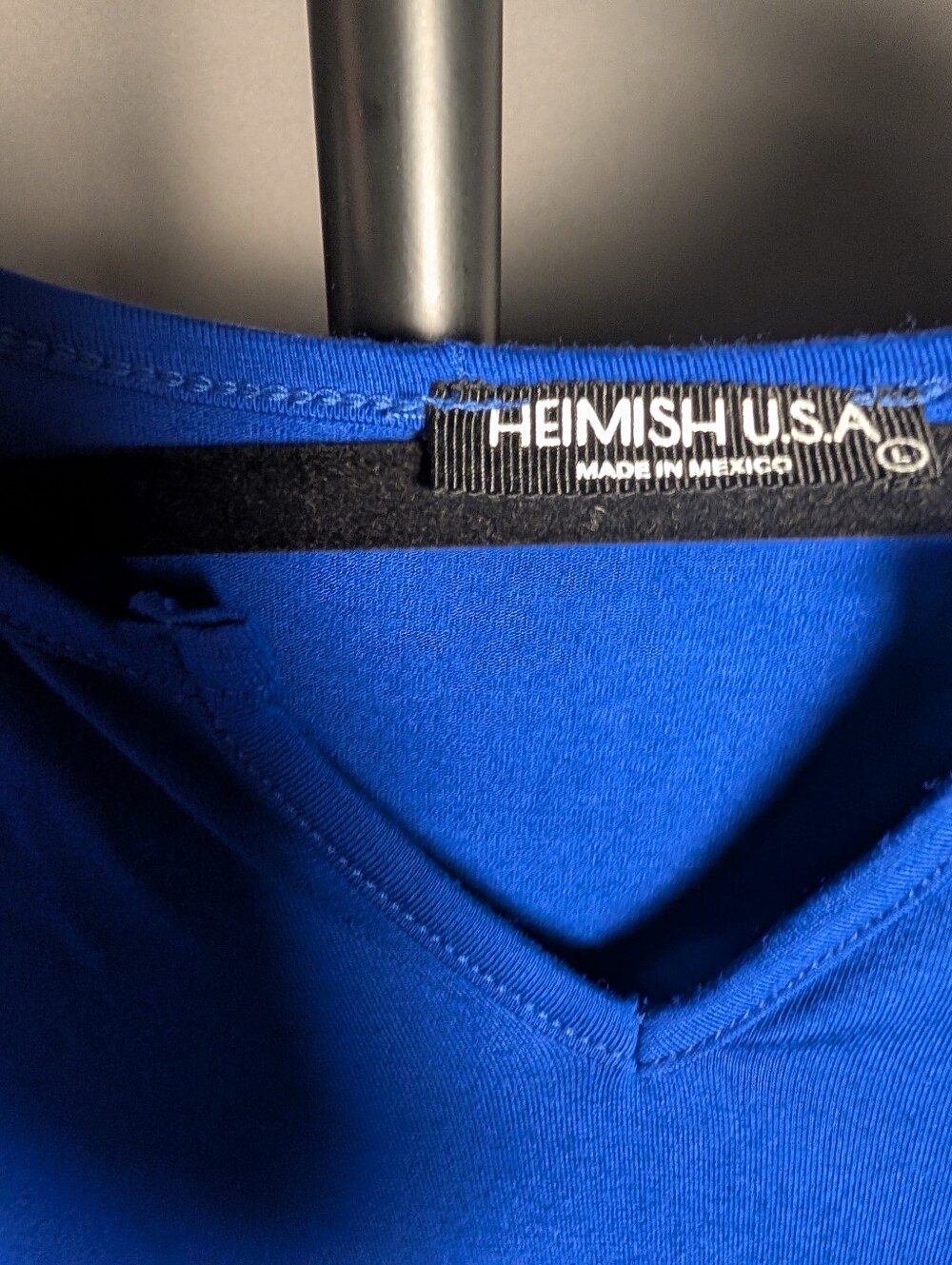 Heimish USA Royal Blue Ruffle Hem Babydoll Tunic Top Large A-227 - Picture 5 of 11